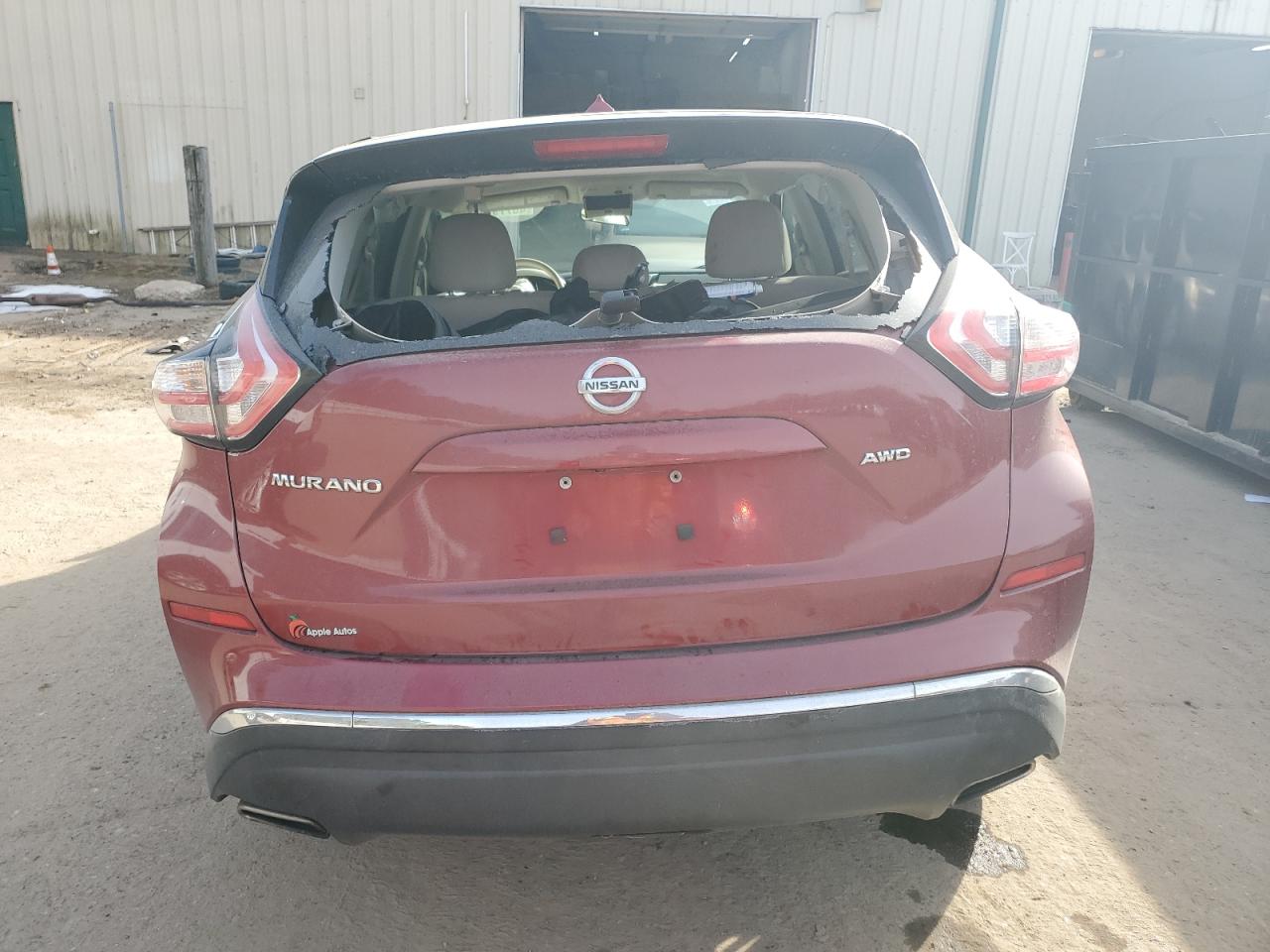 2016 Nissan Murano VIN 5N1AZ2MH3GN129347 Copart auction photo, front end / side damage thumbnail 6