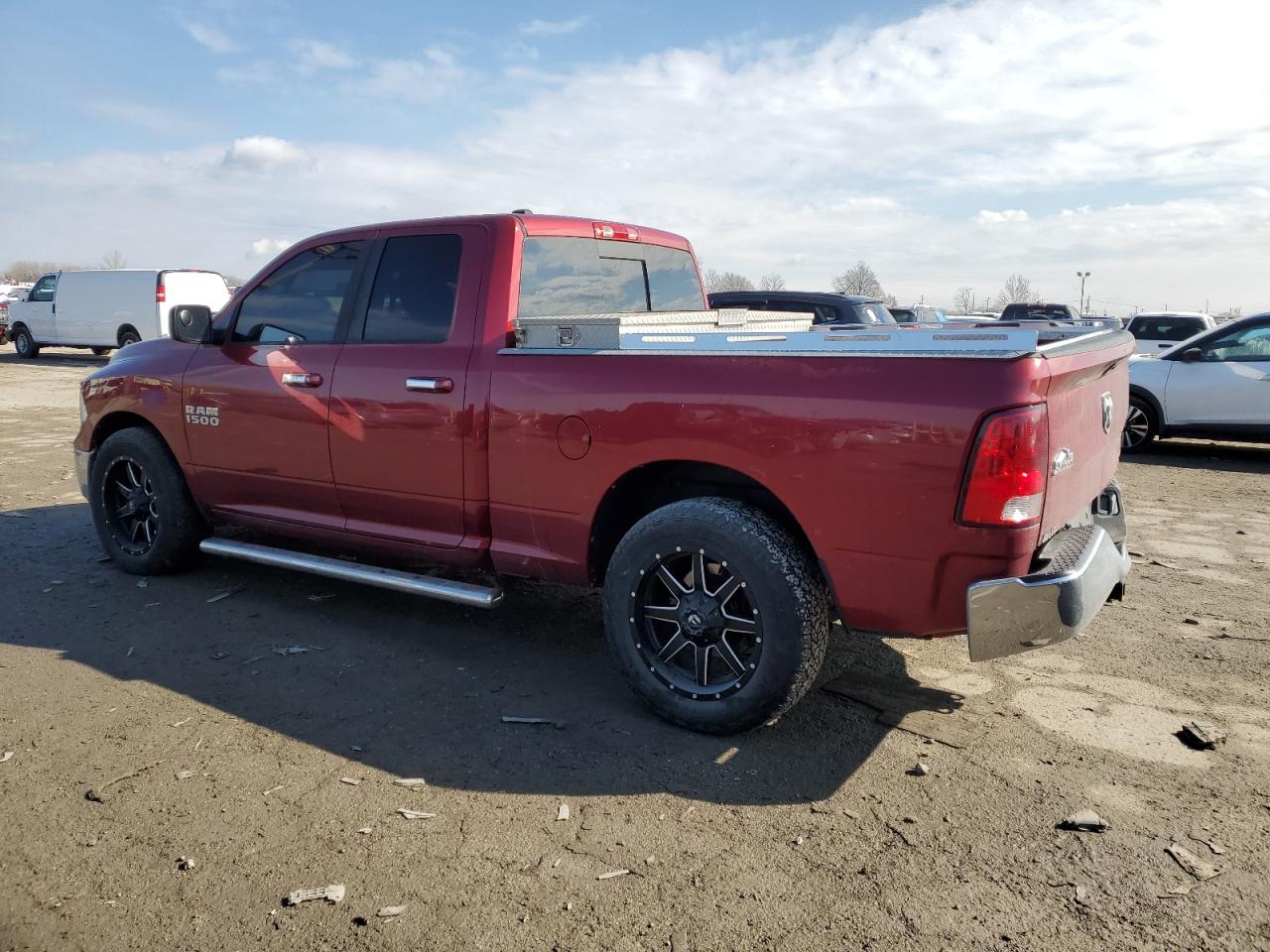 2014 RAM 1500 VIN 1C6RR6GG4ES259144 Copart auction photo, rear end / undercarriage damage thumbnail 2
