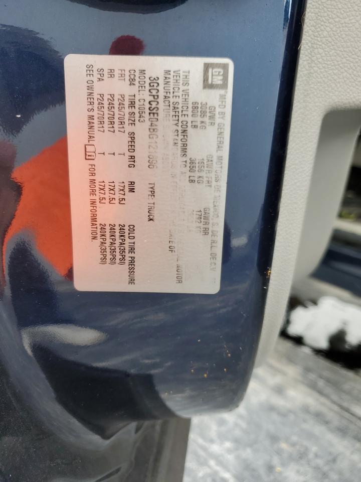 2011 Chevrolet Silverado VIN 3GCPCSE04BG121896 Copart auction photo, front end damage thumbnail 12