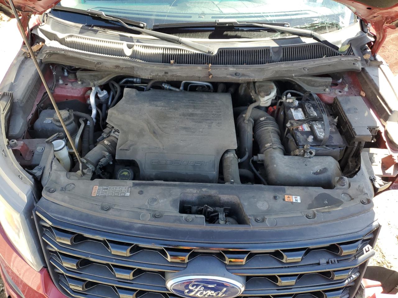2016 Ford Explorer VIN 1FM5K8GTXGGD28425 Copart auction photo, front end / side damage thumbnail 12