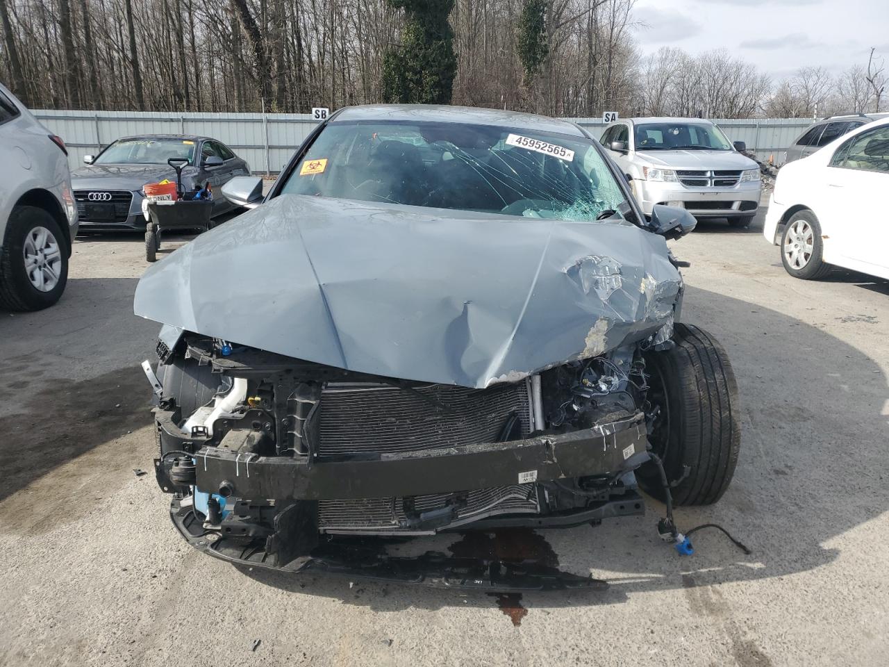 2021 Hyundai Elantra VIN KMHLS4AG2MU095911 Copart auction photo, front end / mechanical damage thumbnail 5