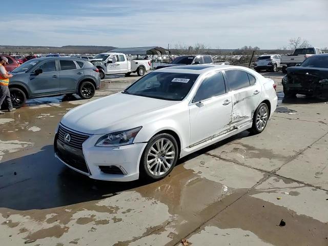 2014 Lexus LS VIN JTHGL5EF3E5053199 Copart auction photo, side / rear end damage thumbnail 14