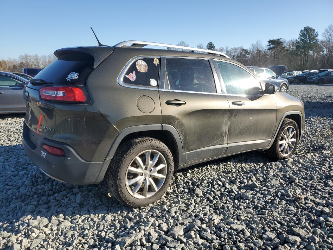 2015 Jeep Grand Cherokee VIN 1C4PJMDB4FW529407 Copart auction photo, front end / side damage thumbnail 3