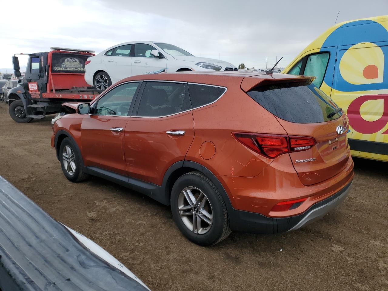 2018 Hyundai Santa Fe VIN 5XYZTDLB5JG512481 Copart auction photo, front end damage thumbnail 2