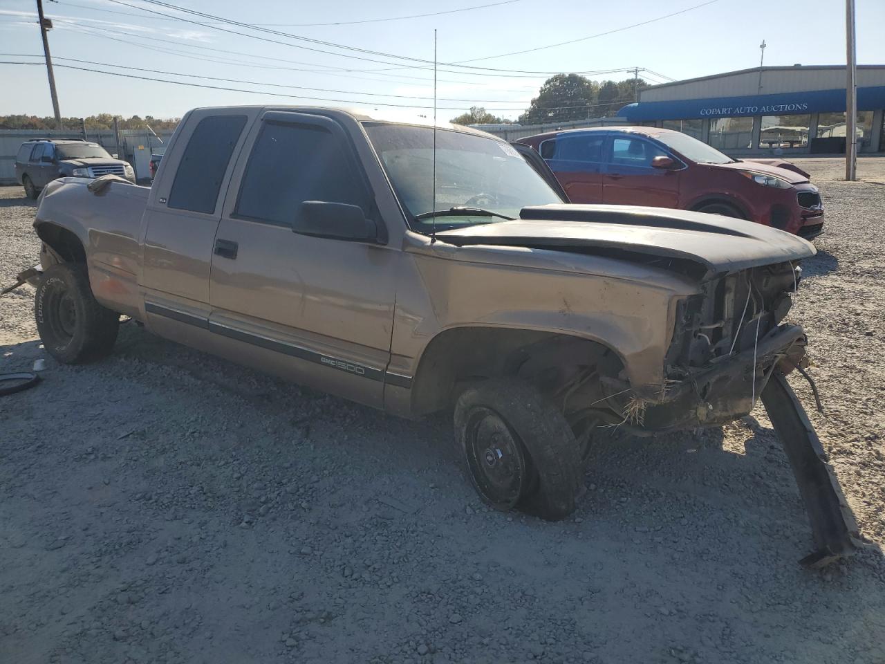 1997 GMC Sierra VIN 2GTEC19R7V1546195 Copart auction photo, all over damage thumbnail 4