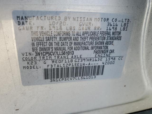 2020 Nissan Kicks VIN 3N1CP5CV7LL561013 Copart auction photo, water/flood damage thumbnail 13