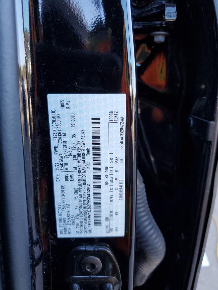 2023 Ford F-150 VIN 1FTFW1E82PKD40262 Copart auction photo, all over damage thumbnail 15