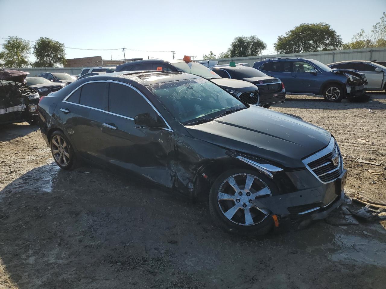 2016 Cadillac ATS VIN 1G6AH5RX4G0122769 Copart auction photo, front end / side damage thumbnail 4