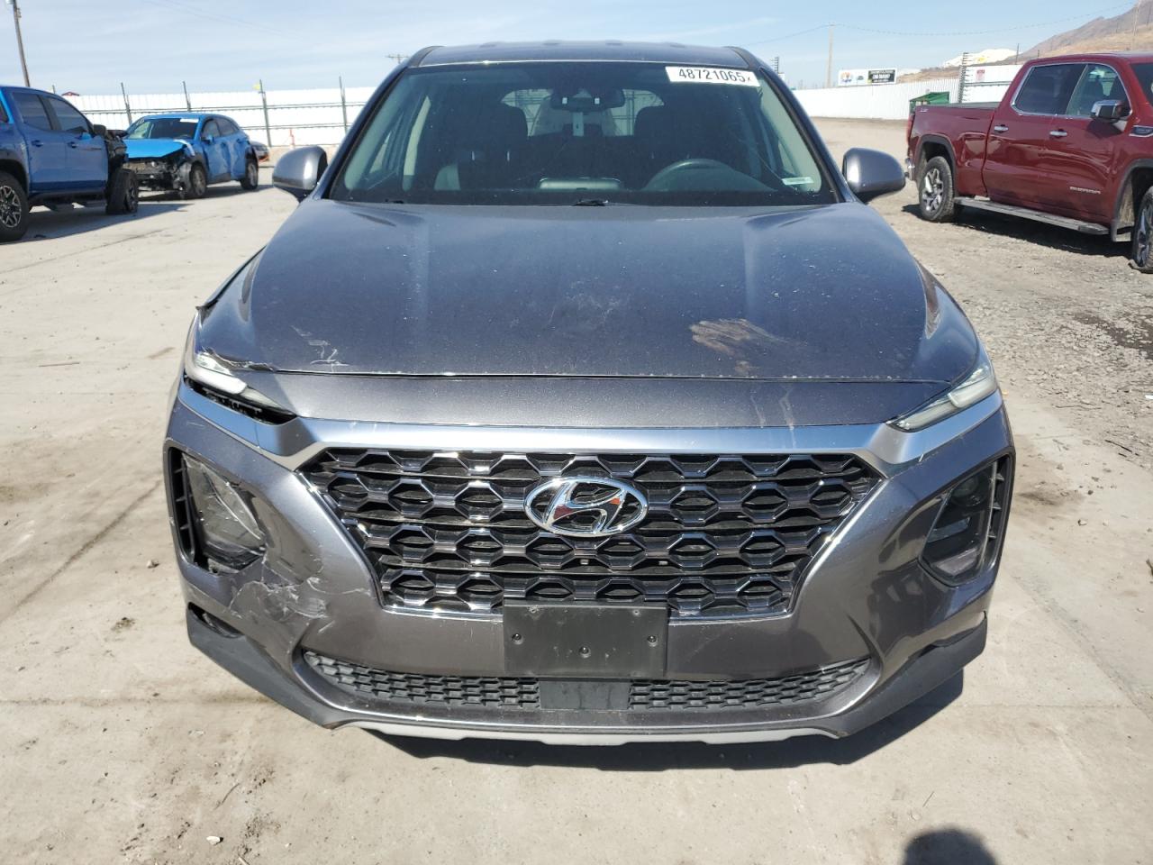2019 Hyundai Santa Fe VIN 5NMS3CAD9KH076547 Copart auction photo, front end damage thumbnail 5