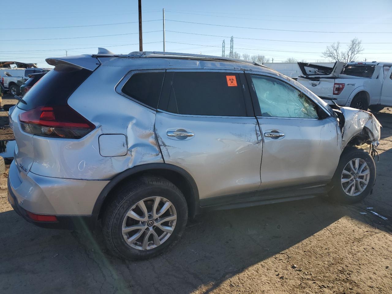 2020 Nissan Rogue VIN KNMAT2MV7LP506000 Copart auction photo, rollover damage thumbnail 3