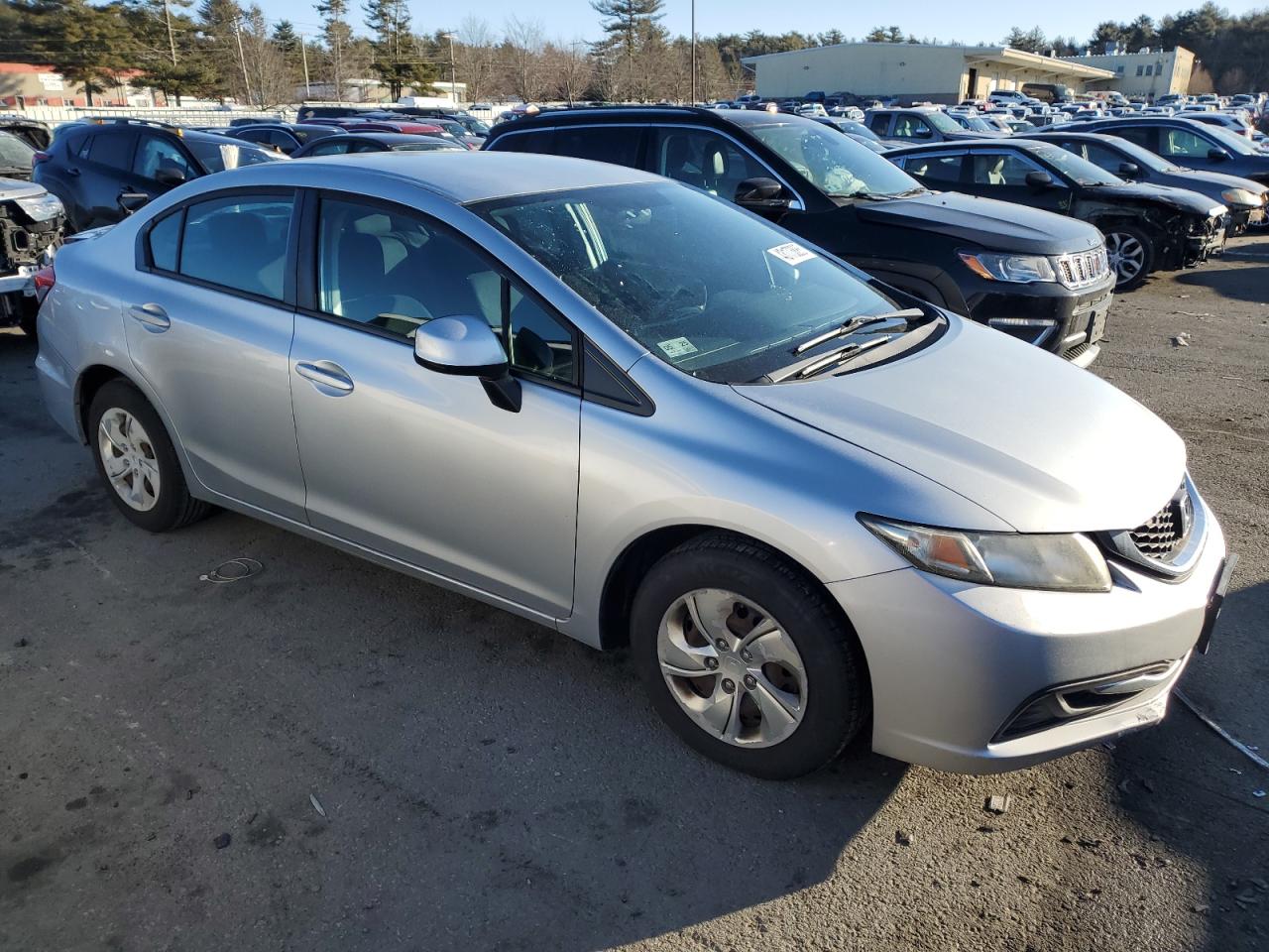 2013 Honda Civic VIN 2HGFB2F57DH560703 Copart auction photo, rear end damage thumbnail 4
