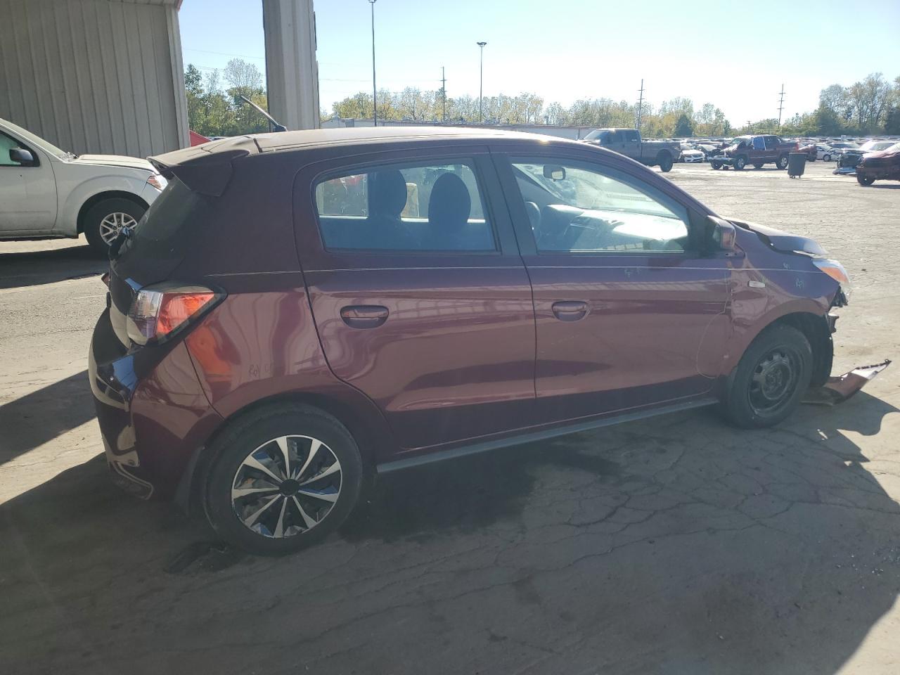 2021 Mitsubishi Mirage VIN ML32AUHJ6MH011654 Copart auction photo, front end / side damage thumbnail 3