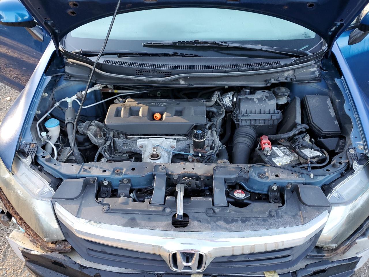 2012 Honda Civic VIN 2HGFB2F49CH029380 Copart auction photo, front end / side damage thumbnail 11