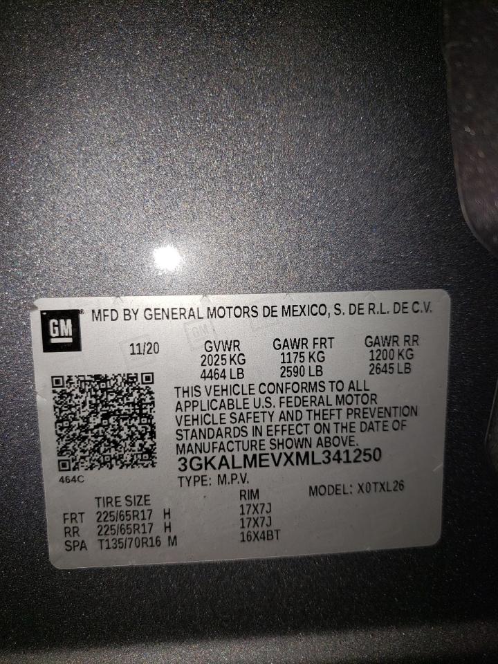 2021 GMC Terrain VIN 3GKALMEVXML341250 Copart auction photo, mechanical damage thumbnail 13