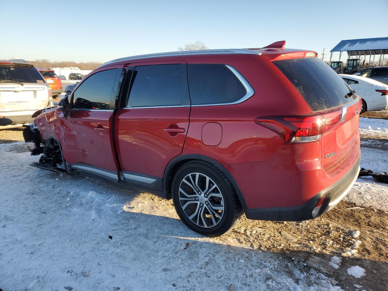 2018 Mitsubishi Outlander VIN JA4JZ4AX1JZ033027 Copart auction photo, side / front end damage thumbnail 2