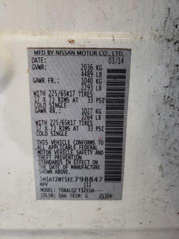 2014 Nissan Rogue VIN 5N1AT2MT5EC798847 Copart auction photo, minor dent/scratches damage thumbnail 13