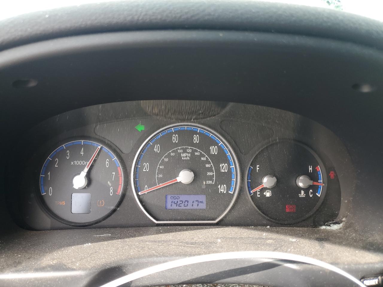 2008 Hyundai Santa Fe VIN 5NMSG13D38H165304 Copart auction photo, front end / top/roof damage thumbnail 9