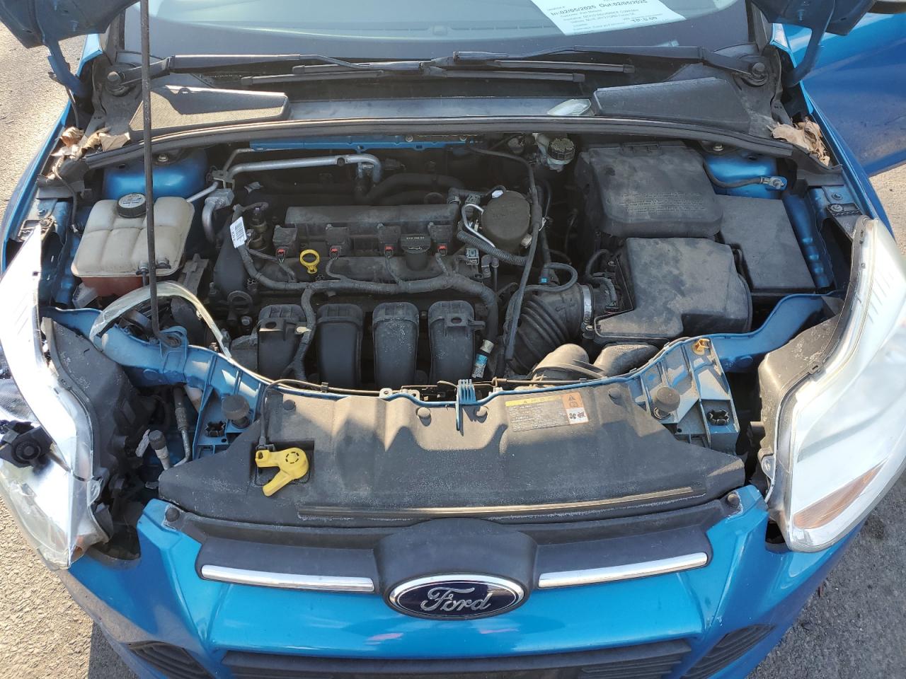 2013 Ford Focus VIN 1FADP3F21DL258691 Copart auction photo, front end / side damage thumbnail 11