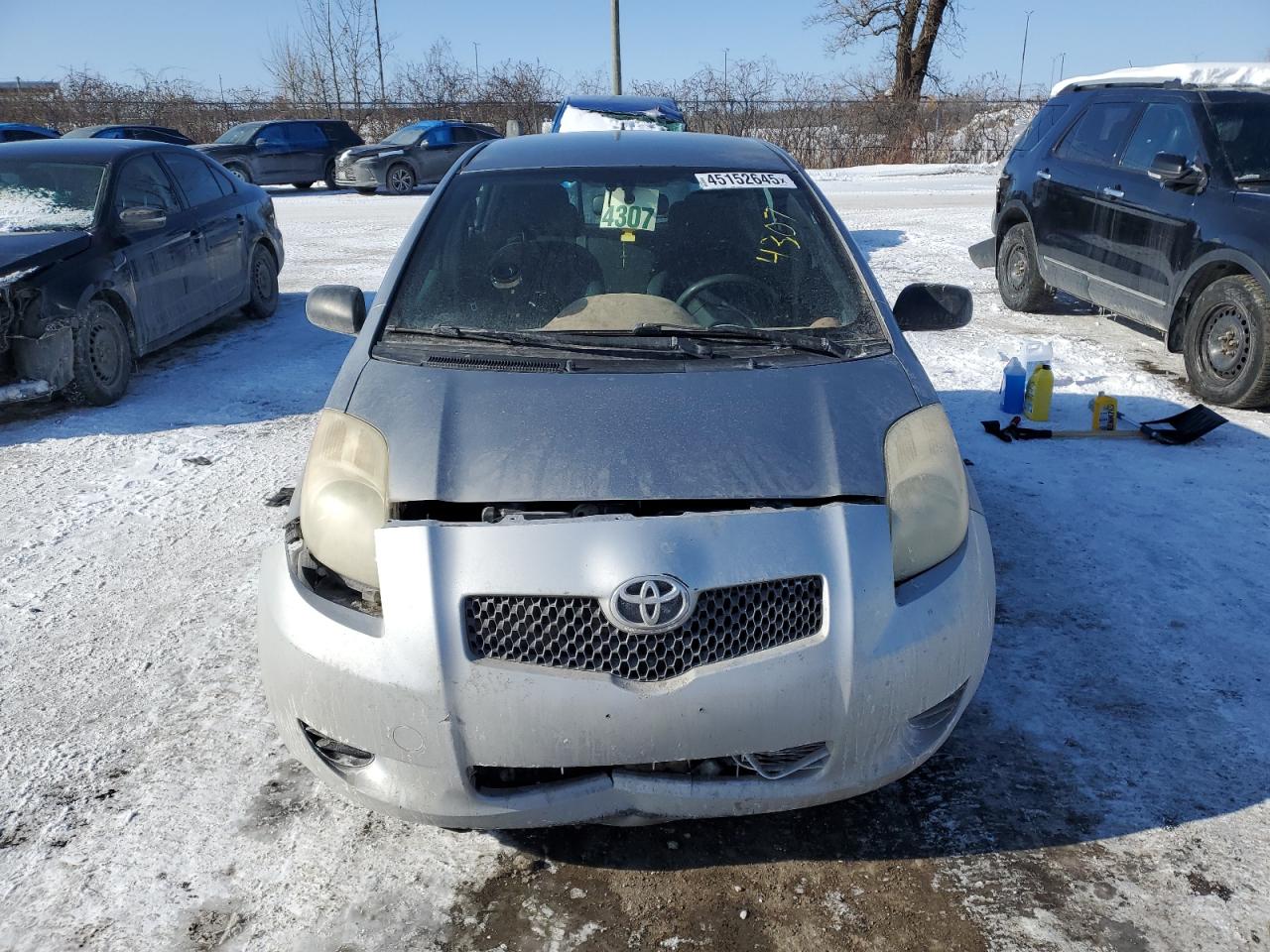 2008 Toyota Yaris VIN JTDKT923585144010 Copart auction photo, front end damage thumbnail 5