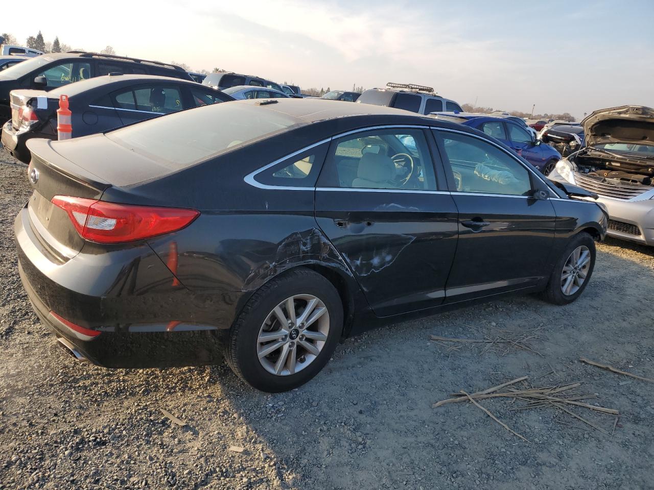 2016 Hyundai Sonata VIN 5NPE24AF1GH280468 Copart auction photo, front end / side damage thumbnail 3