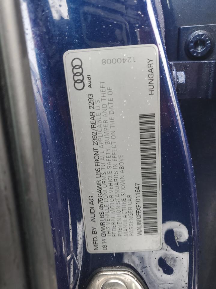 2015 Audi A3 VIN WAUBFGFFXF1011647 Copart auction photo, front end / rear end damage thumbnail 12