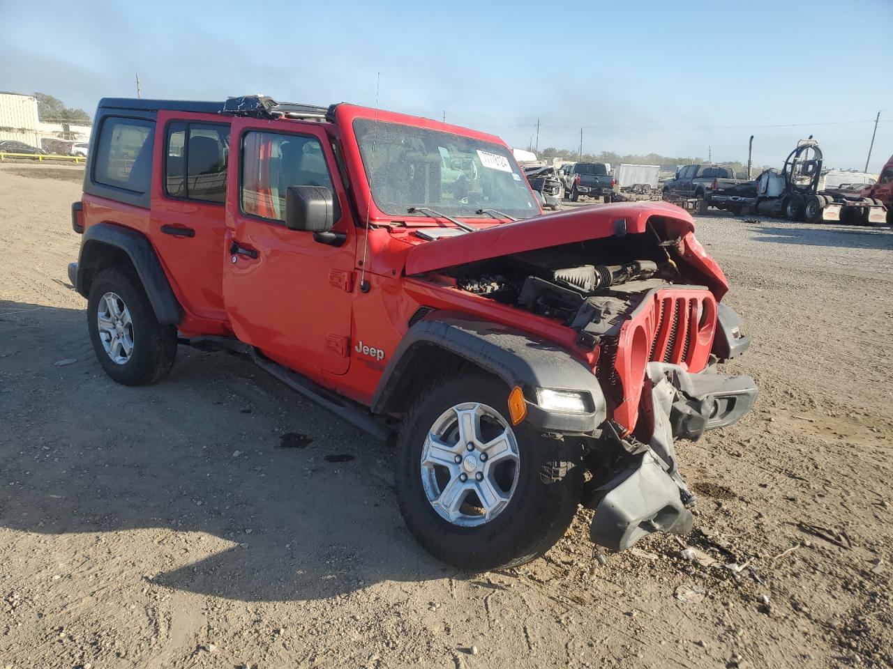 2018 Jeep Wrangler VIN 1C4HJXDG4JW273859 Copart auction photo, front end / side damage thumbnail 4