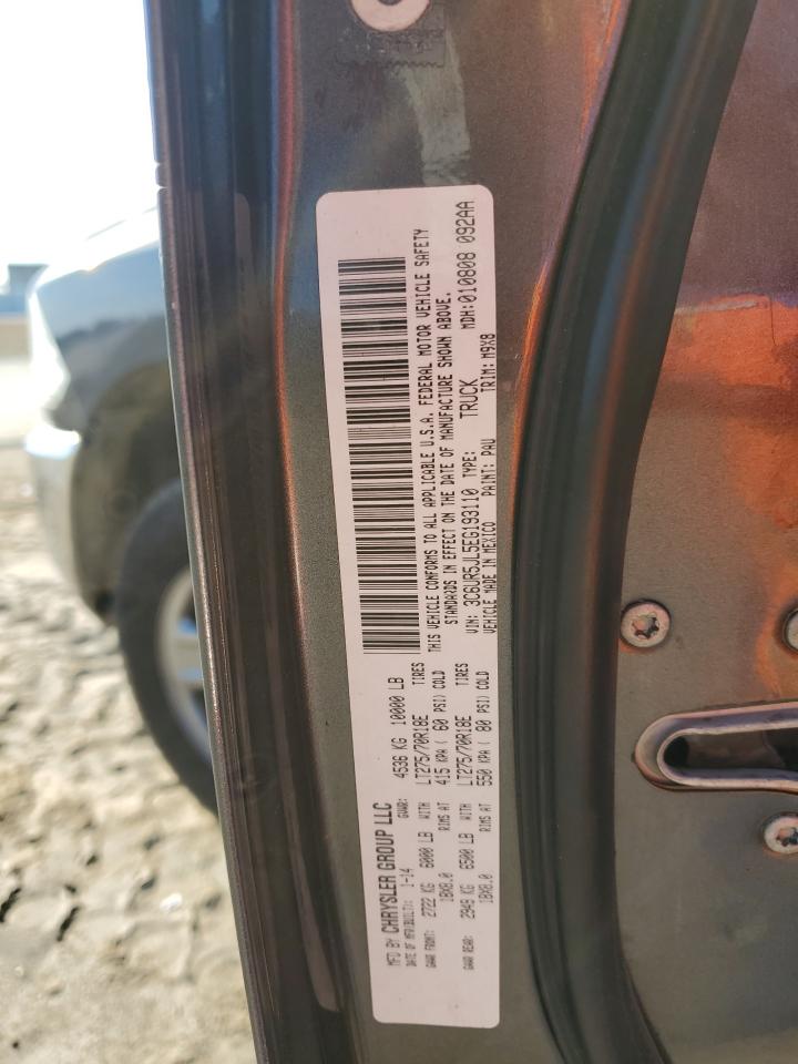 2014 RAM 2500 VIN 3C6UR5JL5EG193110 Copart auction photo, normal wear damage thumbnail 12