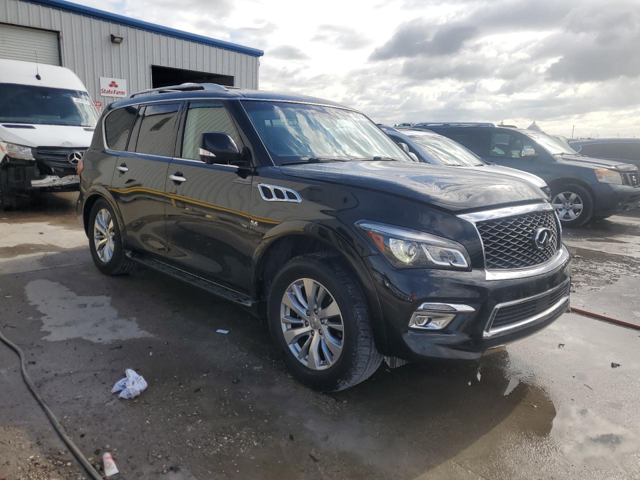 2016 Infiniti QX80 VIN JN8AZ2NE0G9126959 Copart auction photo, side damage thumbnail 4