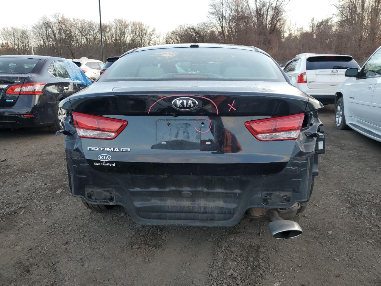 2016 KIA Optima VIN 5XXGT4L33GG107989 Copart auction photo, vandalism / all over damage thumbnail 6