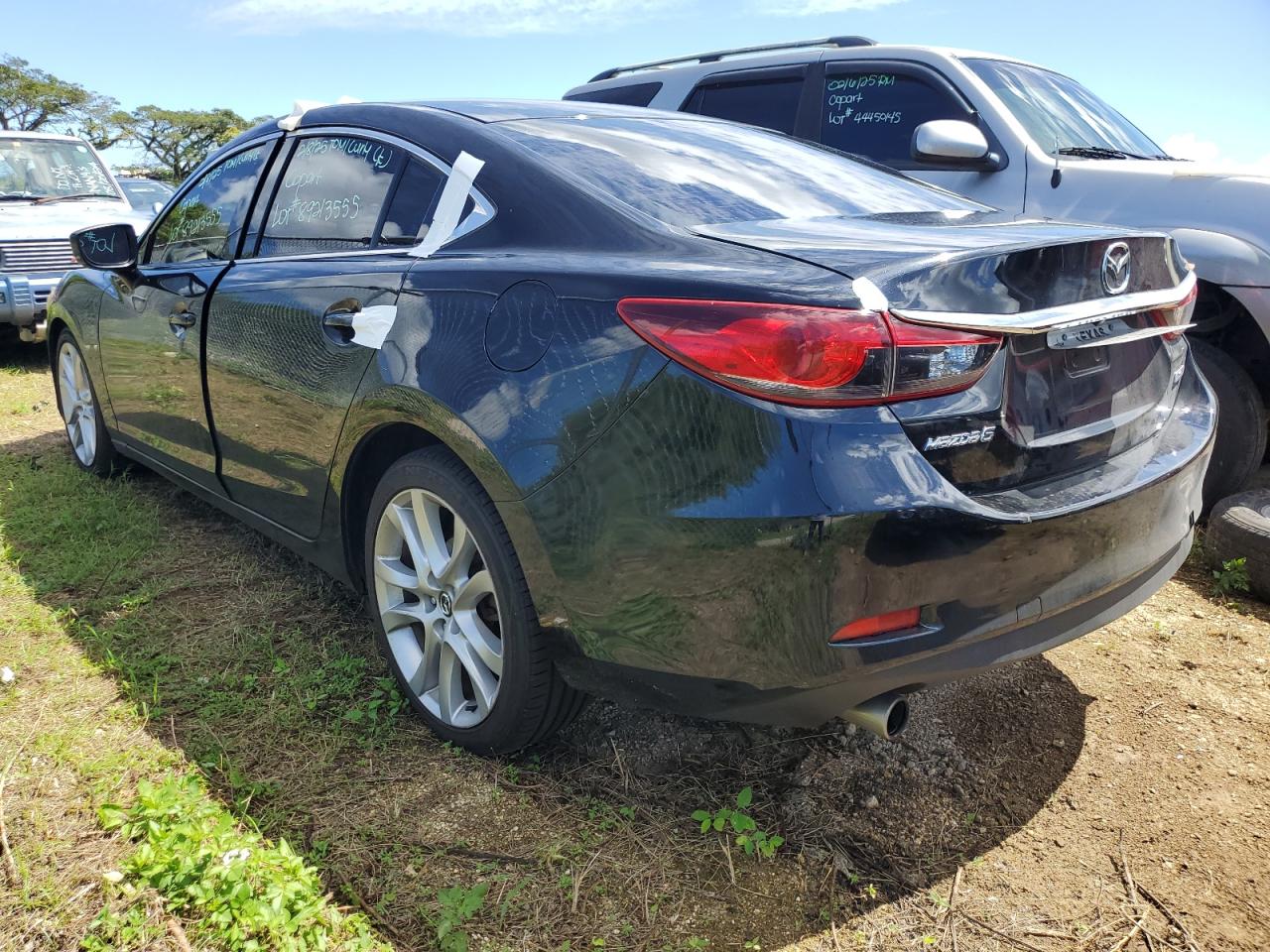 2017 Mazda 6 VIN JM1GL1V53H1124284 Copart auction photo, side / front end damage thumbnail 2