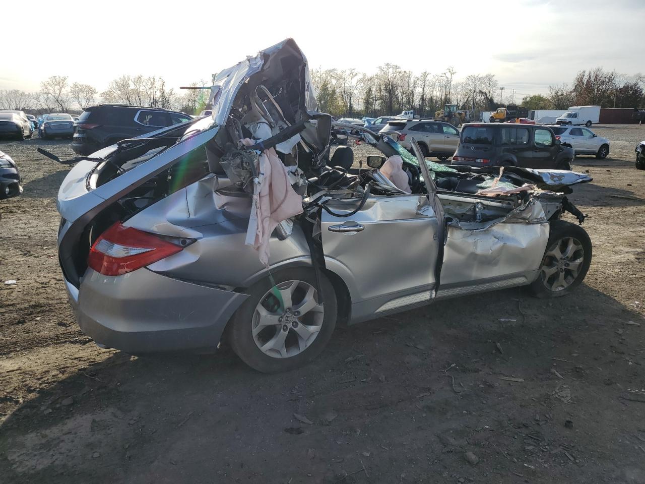 2011 Honda Accord VIN 5J6TF2H58BL001142 Copart auction photo, all over damage thumbnail 3