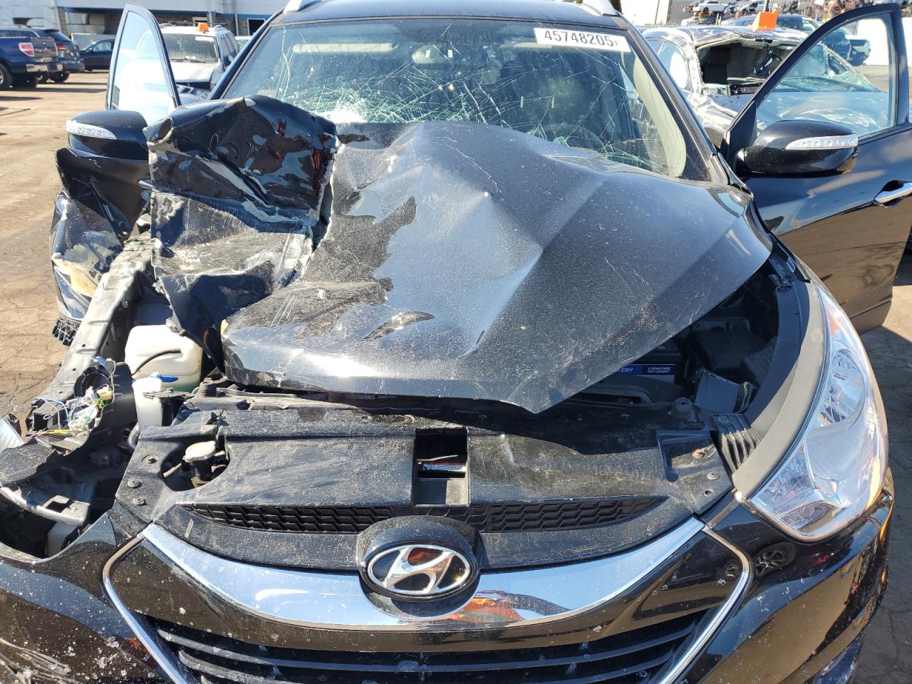 2011 Hyundai Tucson VIN KM8JUCAC6BU261594 Copart auction photo, front end damage thumbnail 14