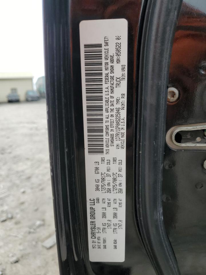 2010 Dodge RAM VIN 1D7RV1GP0AS225046 Copart auction photo, all over damage thumbnail 15