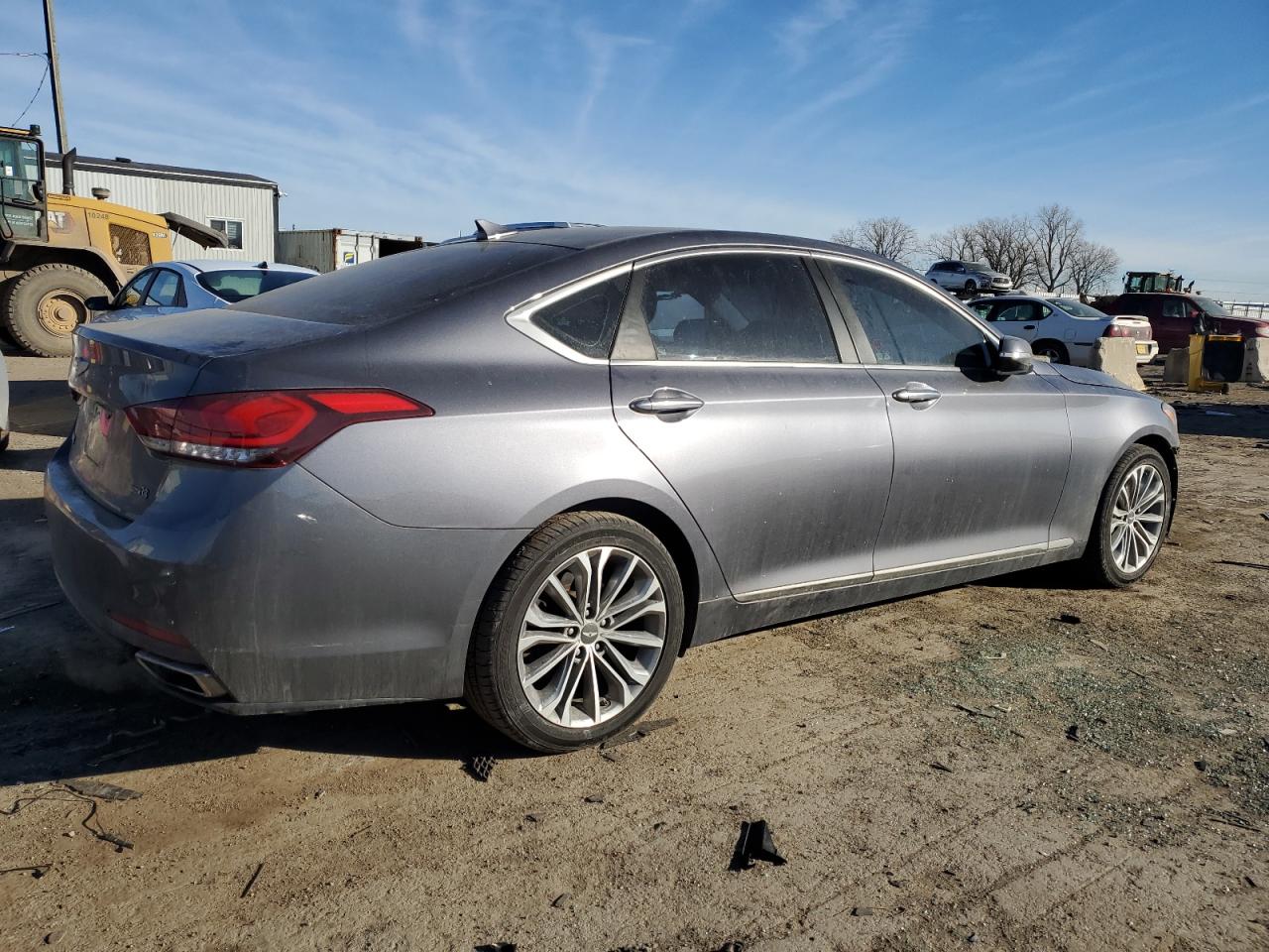 2015 Hyundai Genesis VIN KMHGN4JE0FU027942 Copart auction photo, front end damage thumbnail 3