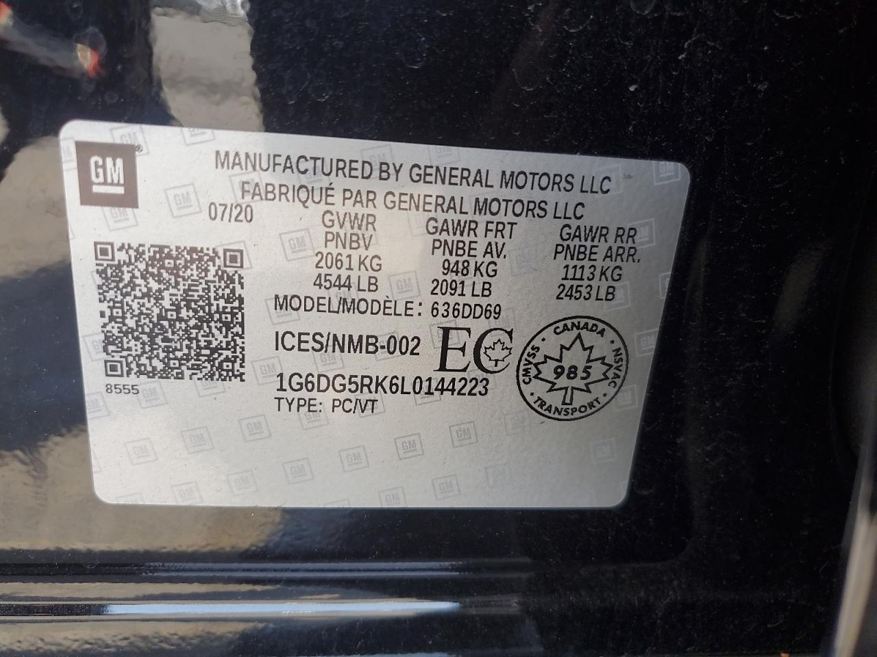 2020 Cadillac CT4 VIN 1G6DG5RK6L0144223 Copart auction photo, all over damage thumbnail 12