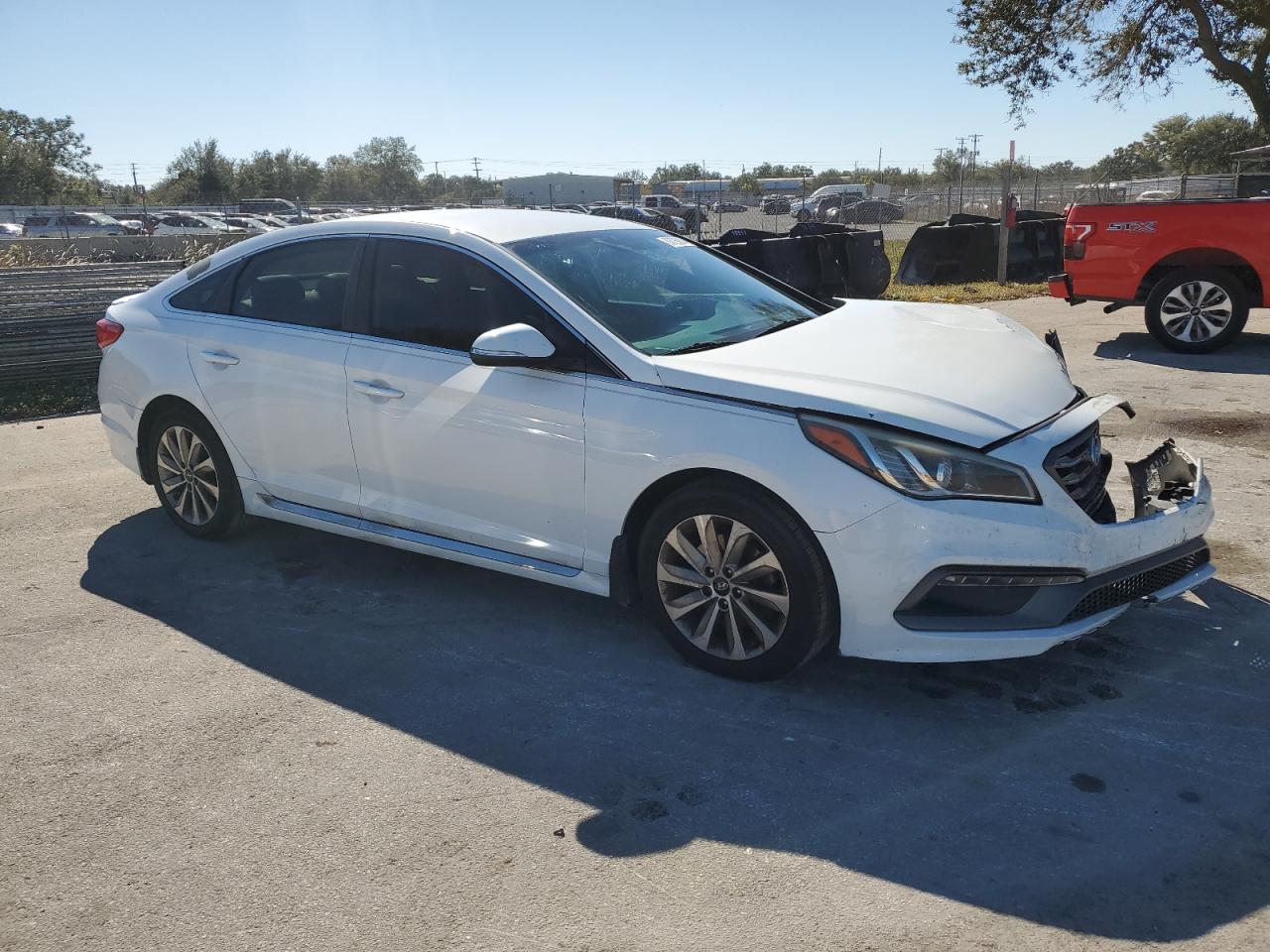 2016 Hyundai Sonata VIN 5NPE34AF7GH401971 Copart auction photo, front end / side damage thumbnail 4