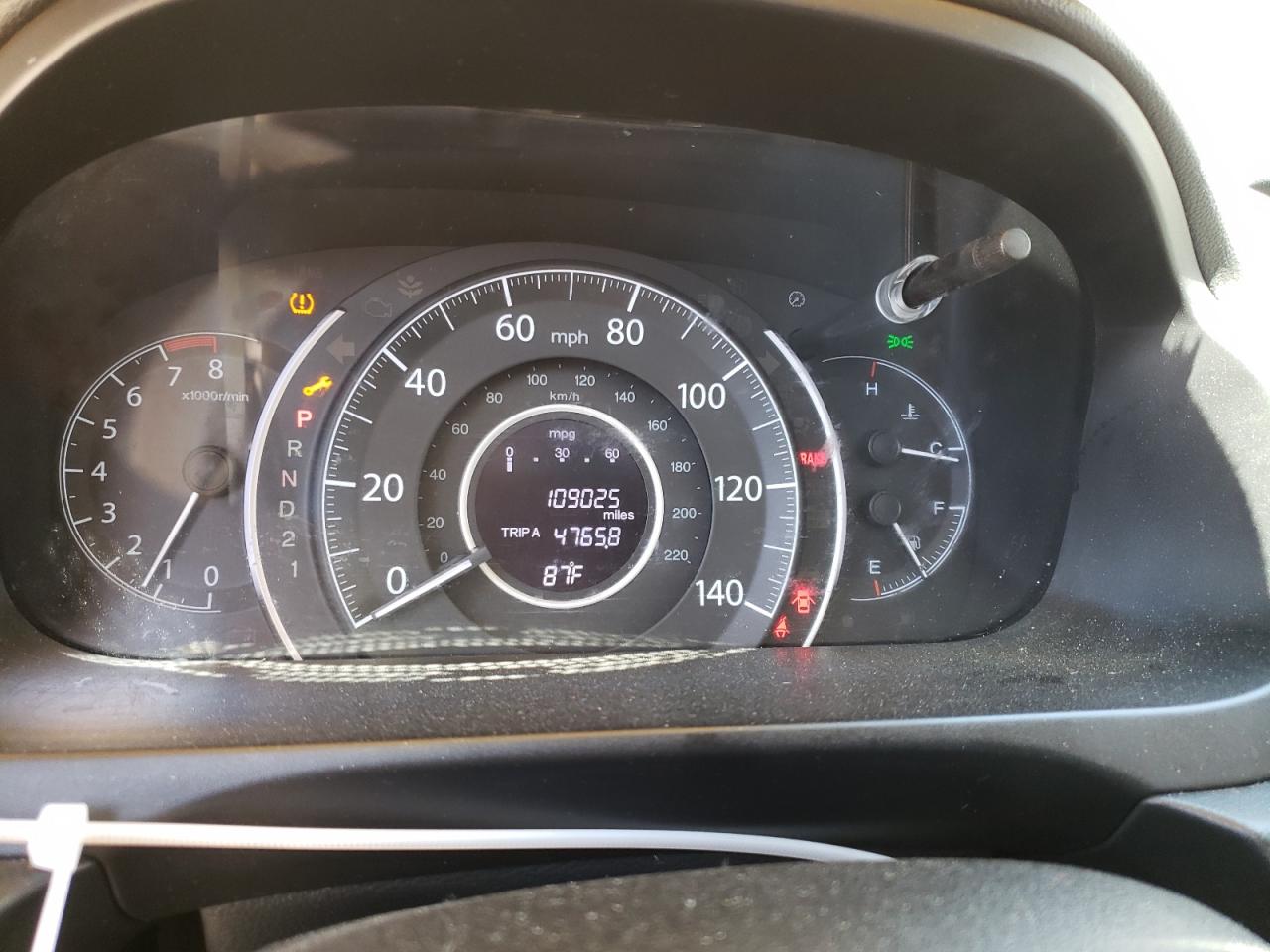 2013 Honda CR-V VIN 2HKRM3H70DH502207 Copart auction photo, front end / side damage thumbnail 9