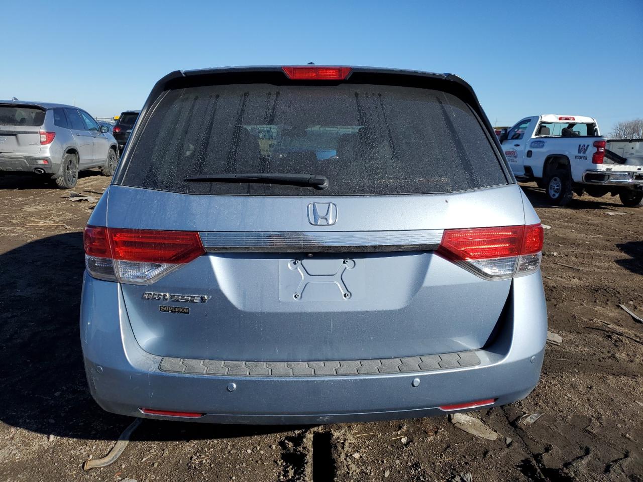 2014 Honda Odyssey VIN 5FNRL5H60EB089162 Copart auction photo, side damage thumbnail 6