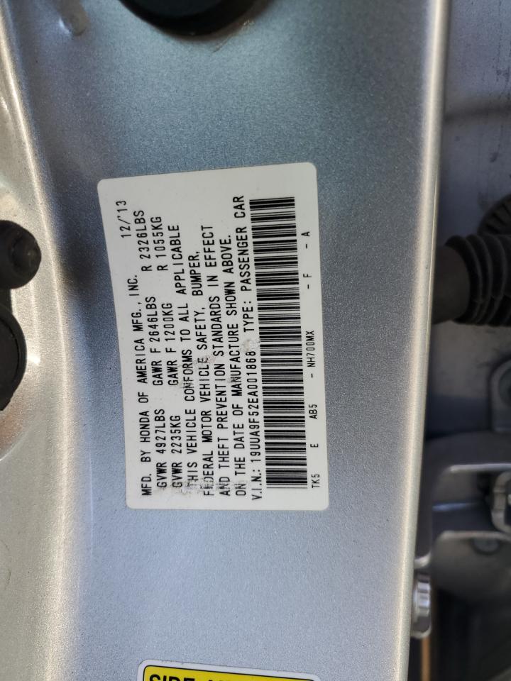 2014 Acura TL VIN 19UUA9F52EA001868 Copart auction photo, front end / side damage thumbnail 12