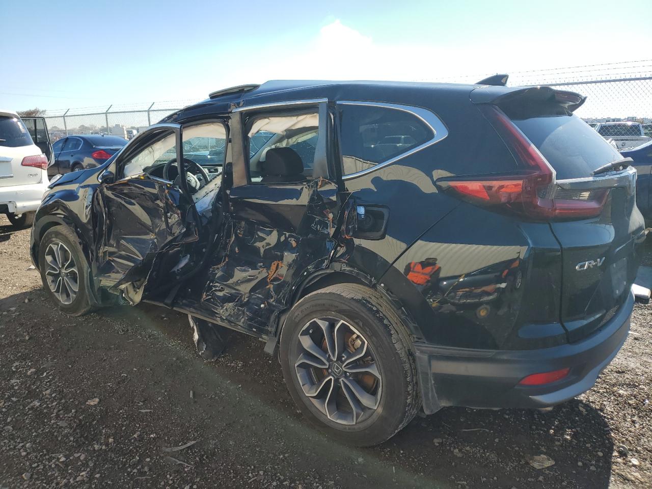 2022 Honda CR-V VIN 5J6RW1H55NA006822 Copart auction photo, side / rear end damage thumbnail 2