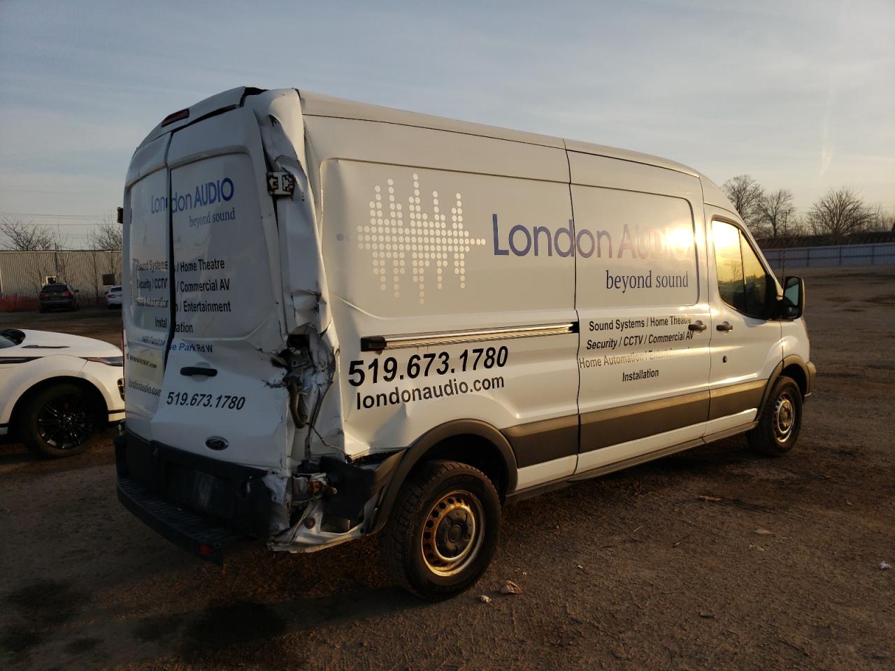 2017 Ford Transit VIN 1FTYR2CM5HKB52438 Copart auction photo, rear end damage thumbnail 3