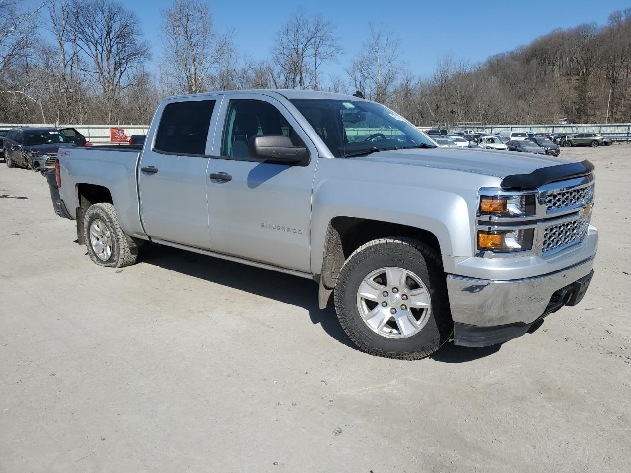 2014 Chevrolet Silverado VIN 3GCUKREH1EG371055 Copart auction photo, side damage thumbnail 4
