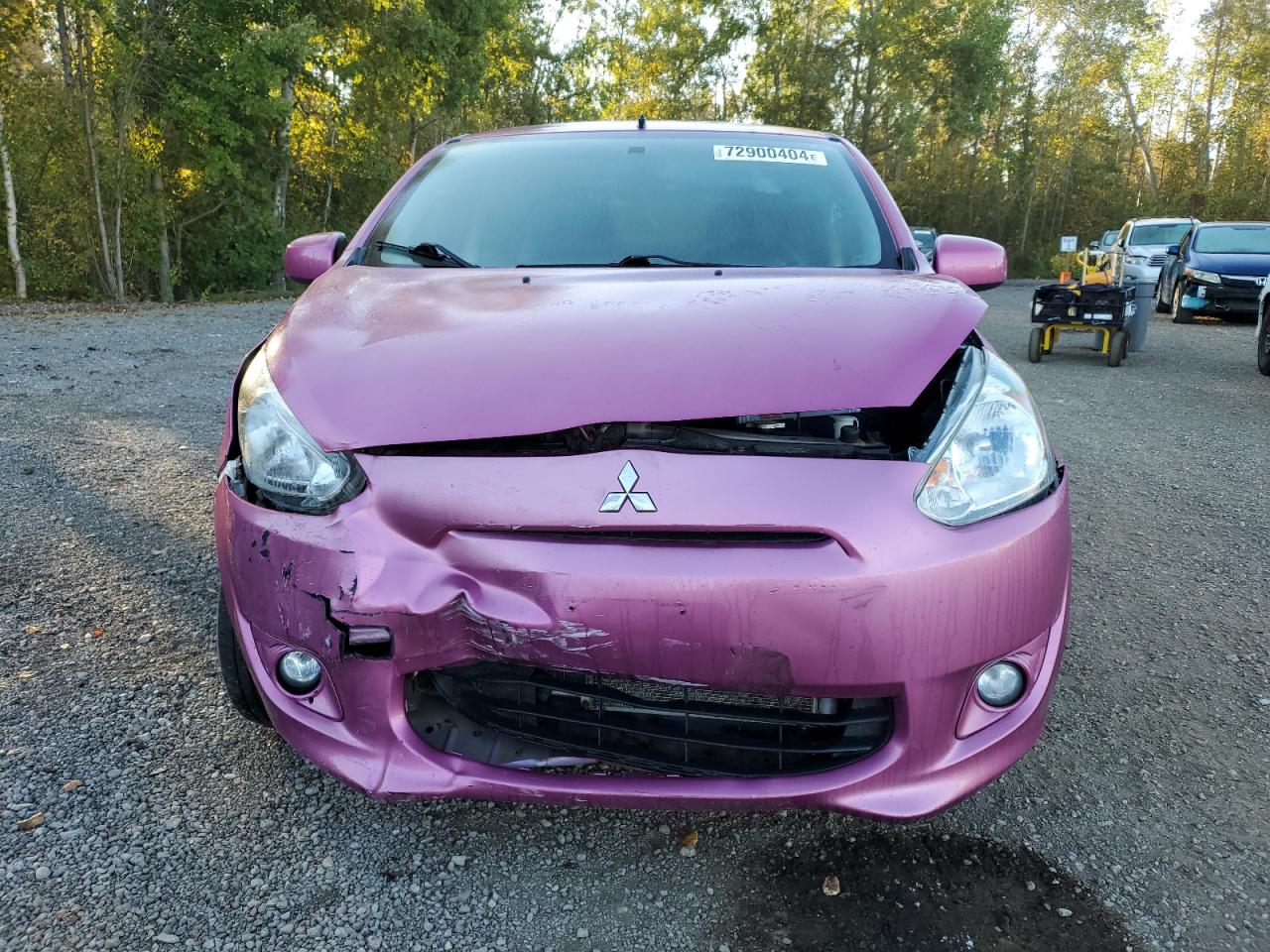 2014 Mitsubishi Mirage VIN ML32A4HJ6EH022641 Copart auction photo, front end damage thumbnail 5