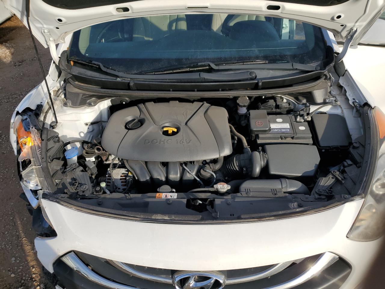 2013 Hyundai Elantra VIN KMHD35LE2DU050146 Copart auction photo, front end / side damage thumbnail 11