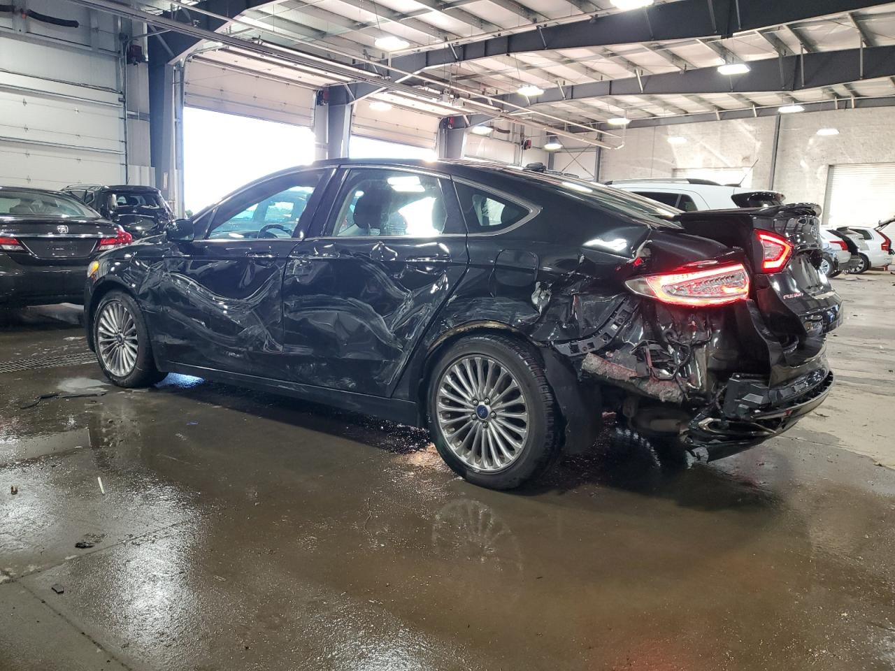 2014 Ford Fusion VIN 3FA6P0K92ER183271 Copart auction photo, rear end / side damage thumbnail 2