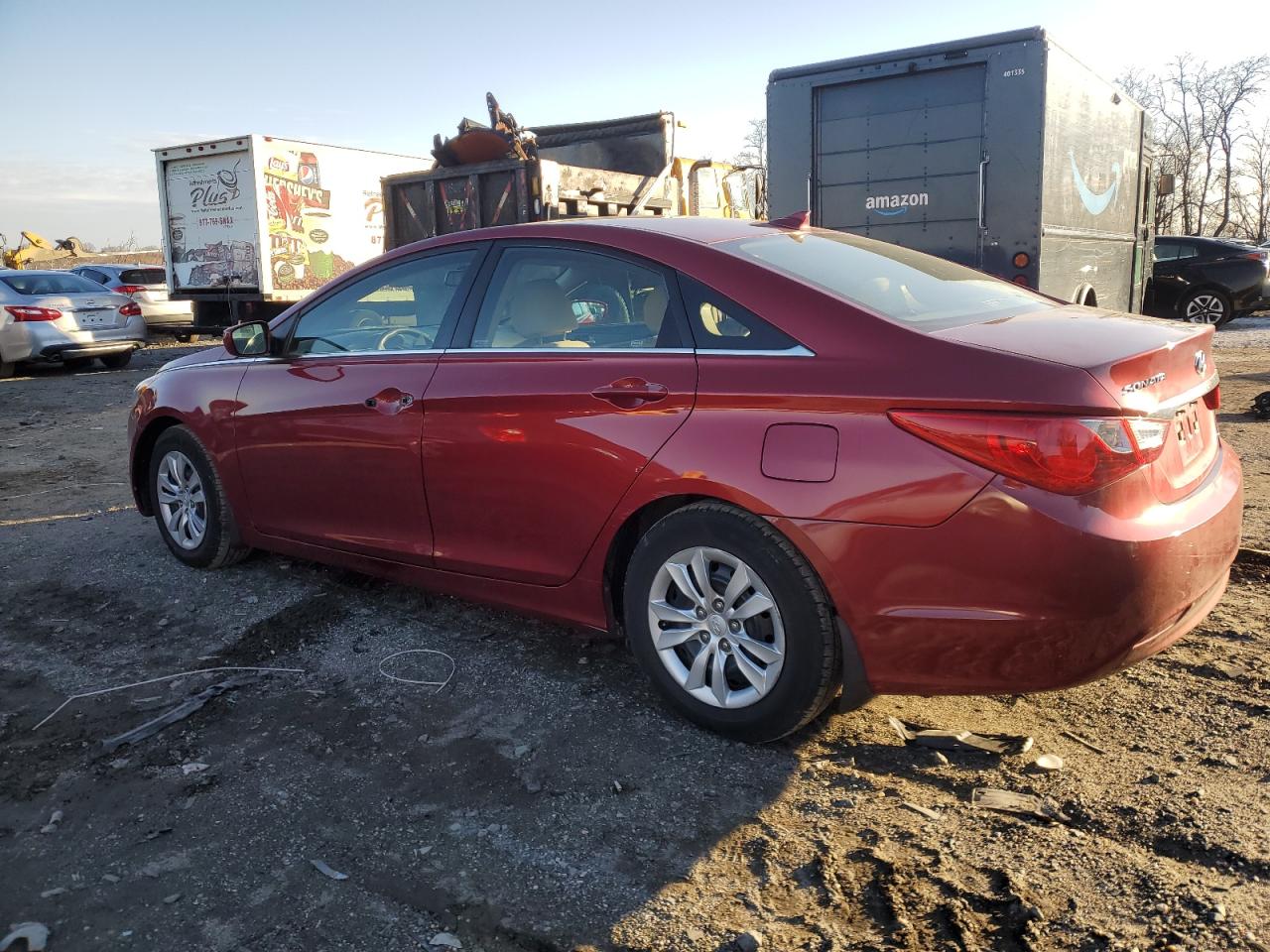 2013 Hyundai Sonata VIN 5NPEB4AC2DH520208 Copart auction photo, vandalism damage thumbnail 2