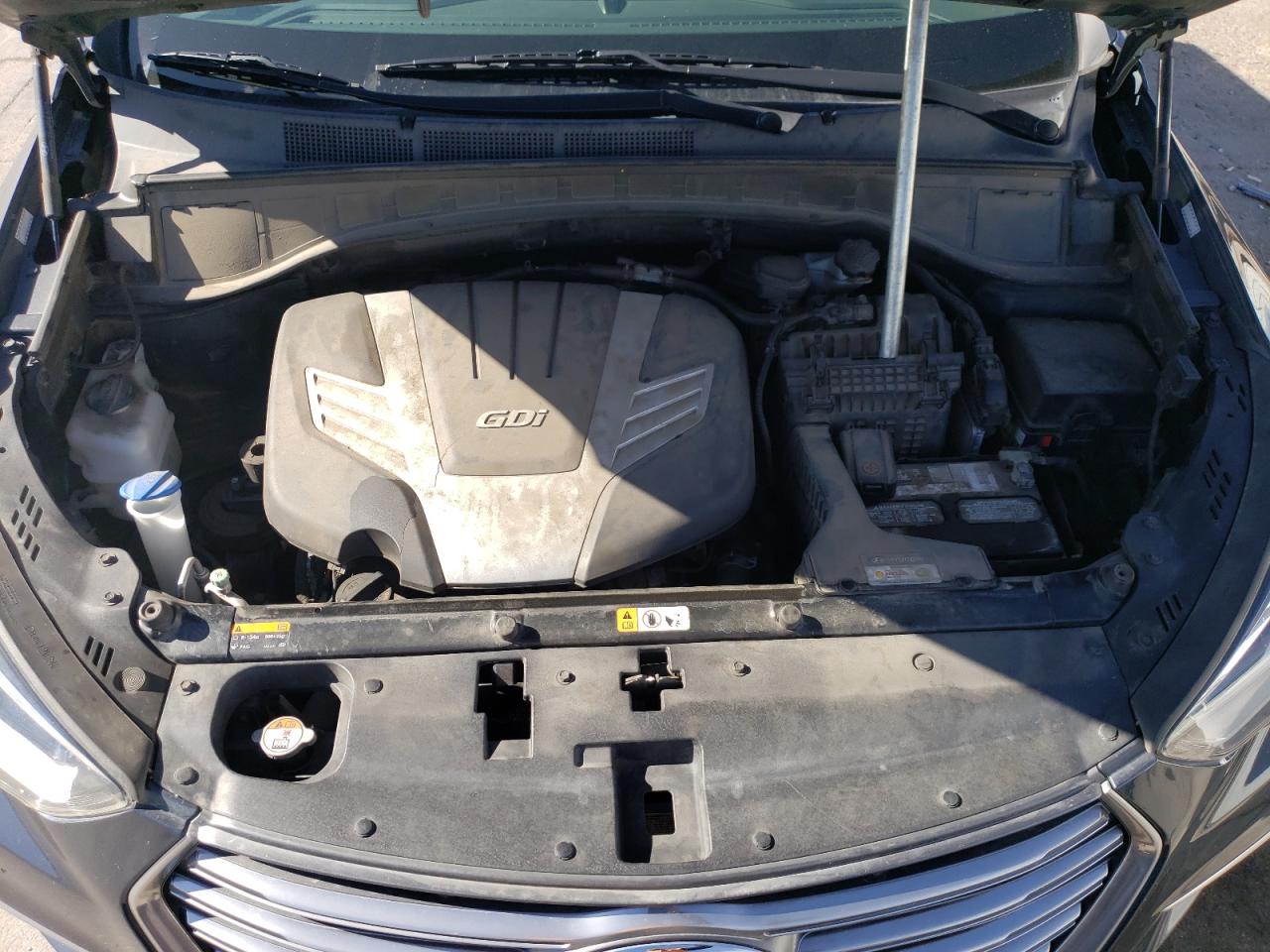 2017 Hyundai Santa Fe VIN KM8SNDHFXHU188231 Copart auction photo, rear end / front end damage thumbnail 14