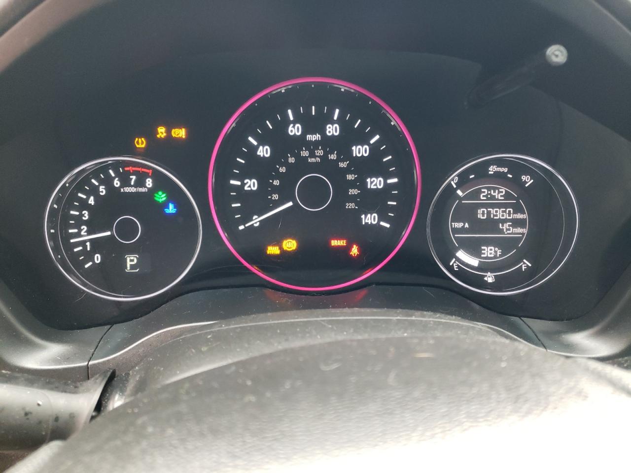 2016 Honda HR-V VIN 3CZRU6H51GM768215 Copart auction photo, rear end damage thumbnail 9