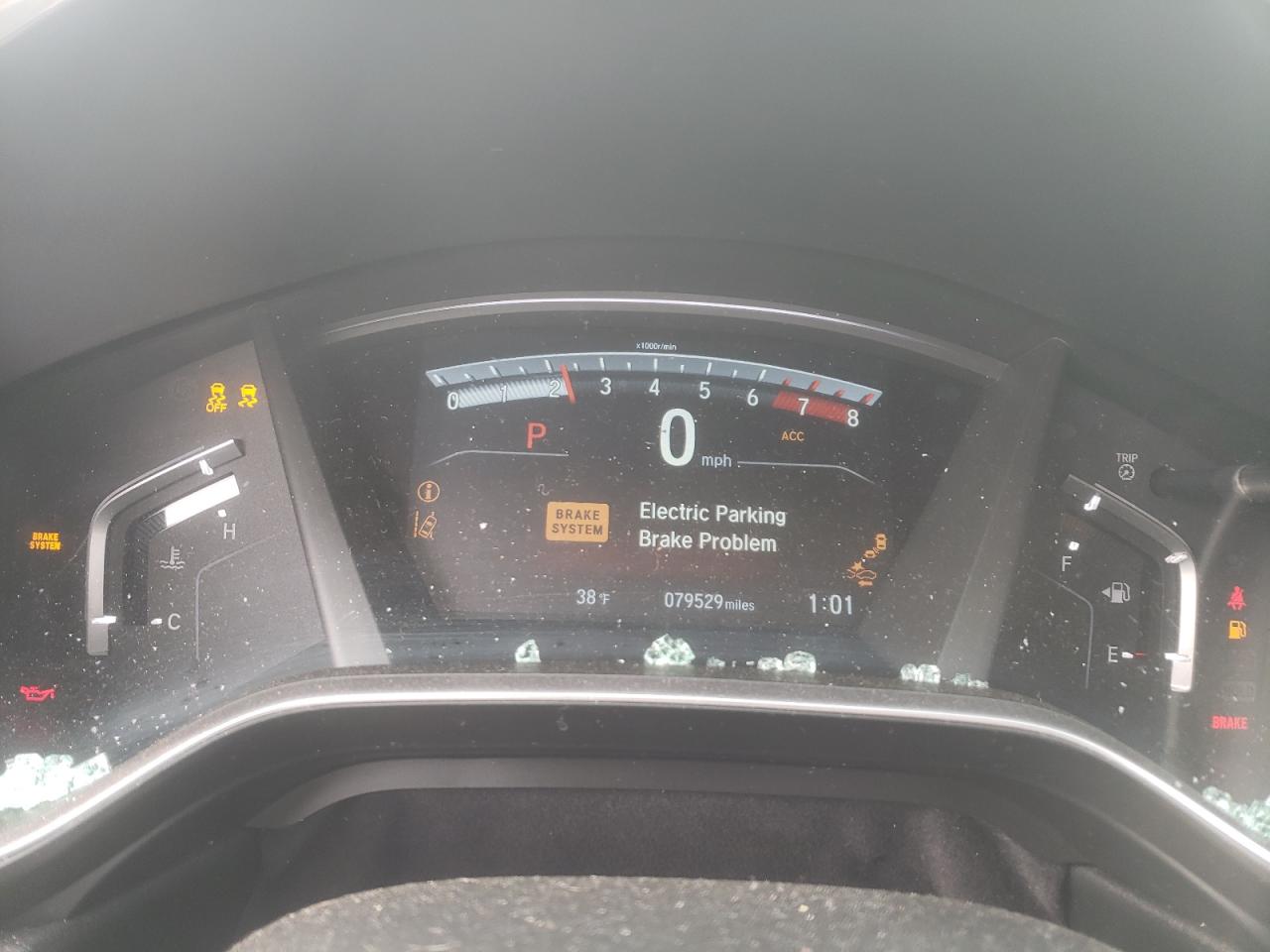 2018 Honda CR-V VIN 2HKRW1H51JH509577 Copart auction photo, side / front end damage thumbnail 9