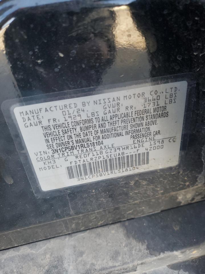 2024 Nissan Kicks VIN 3N1CP5BV1RL518104 Copart auction photo, front end damage thumbnail 14